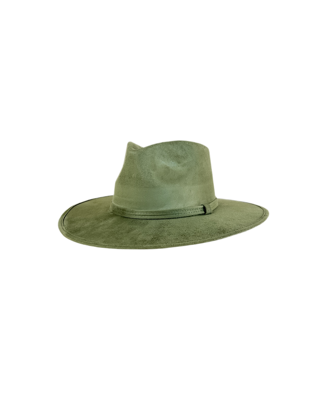 Vegan Suede Teardrop Hat - Sage