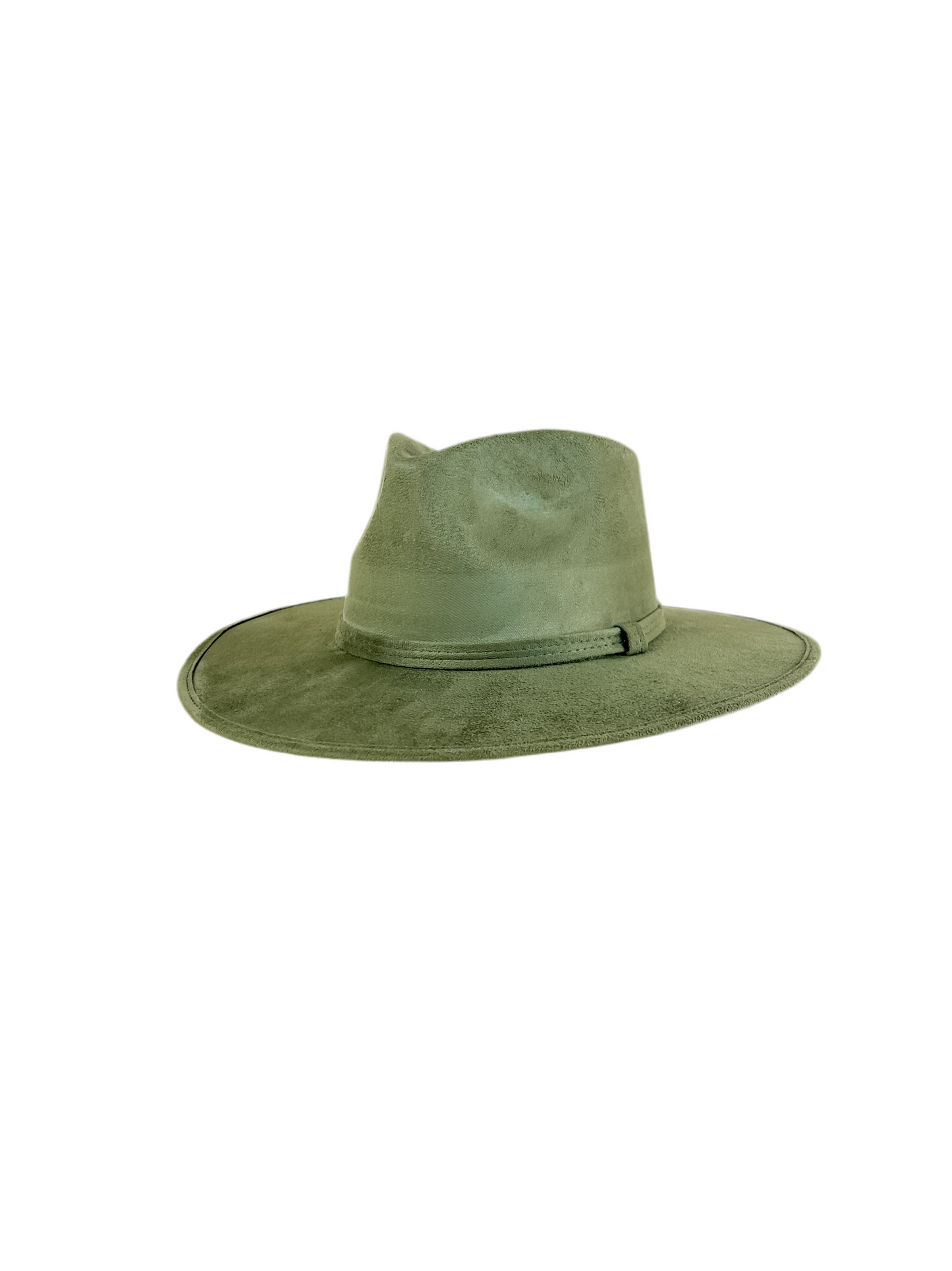 Vegan Suede Teardrop Hat- Sage