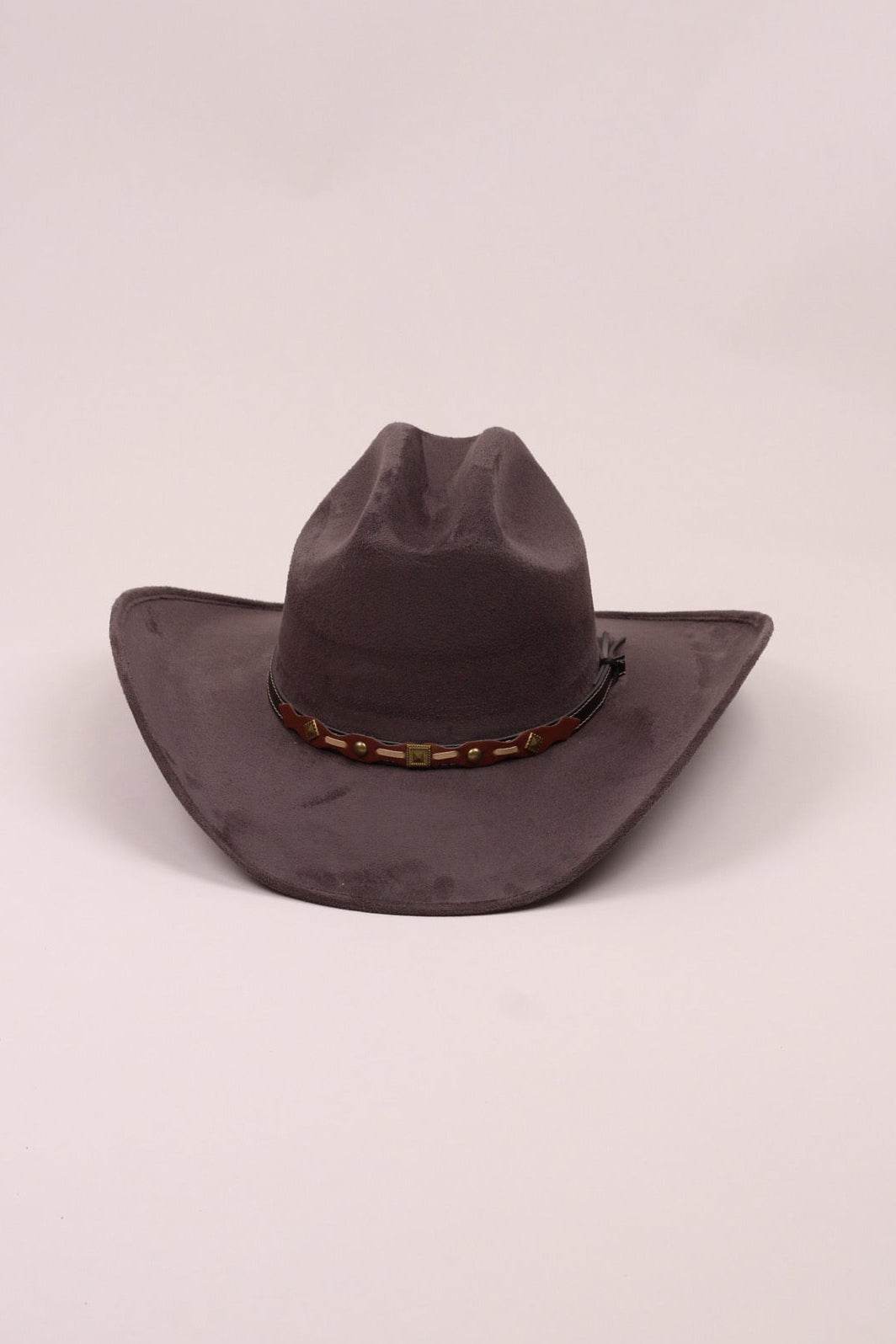 Texana Vegan Suede Cowboy Hat - Charcoal