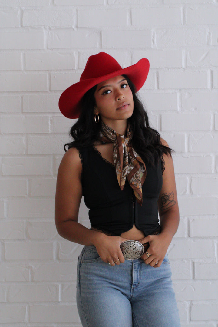 Risen West Mustang Cowboy Hat - Red