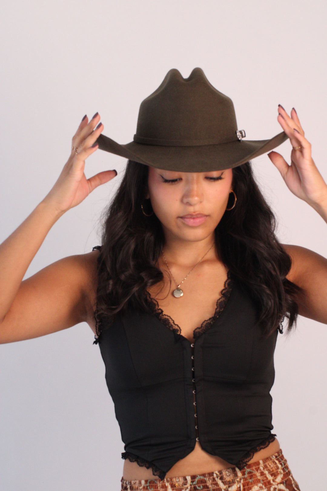 Risen West Mustang Cowboy Hat - Dark Olive