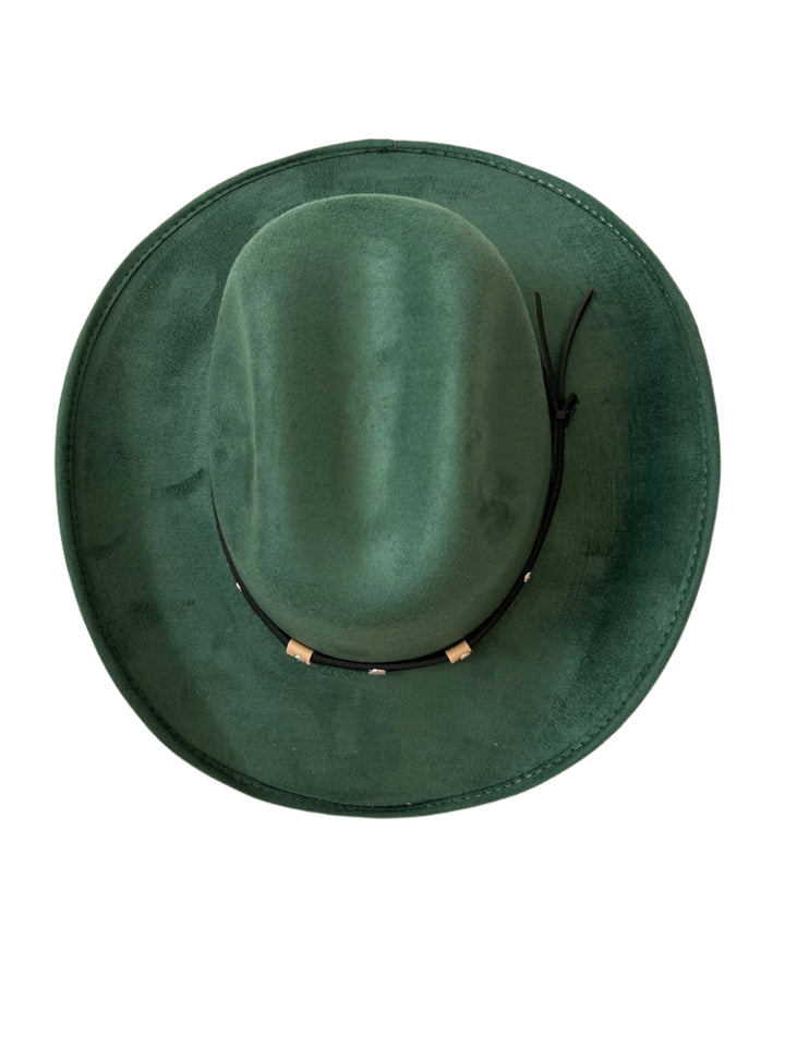 Kids Vegan Suede Austin Hat - Hunter Green