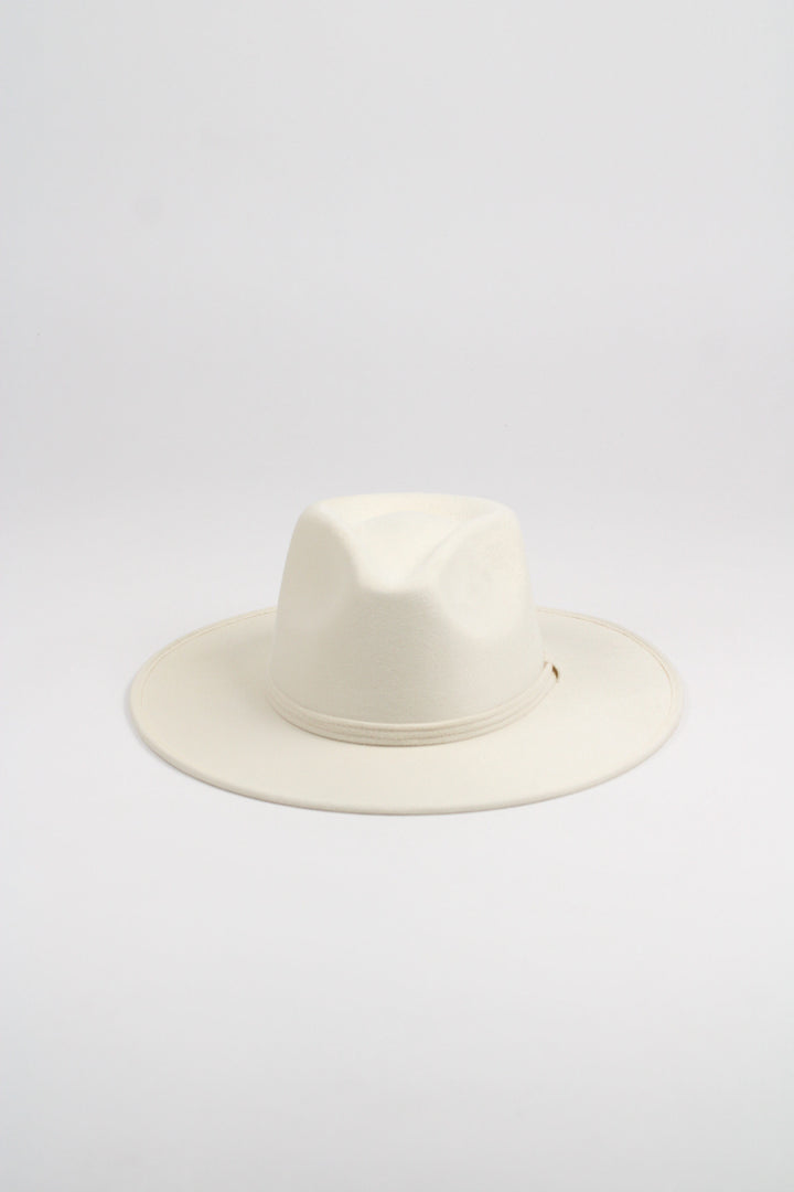 Vegan Suede Rancher Hat - White