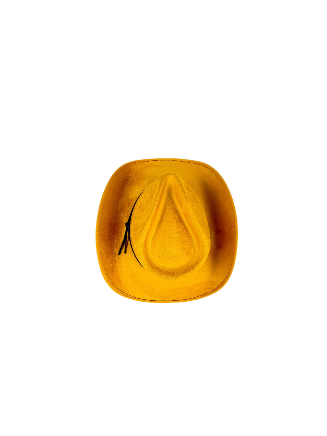 Santa Fe Vegan Suede Cowboy Rancher Hat- Mustard
