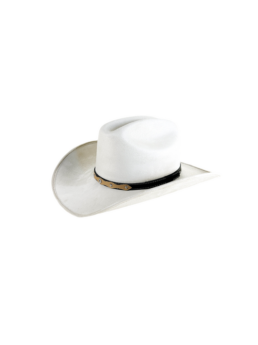 Texana Vegan Suede Cowboy Hat- Ivory