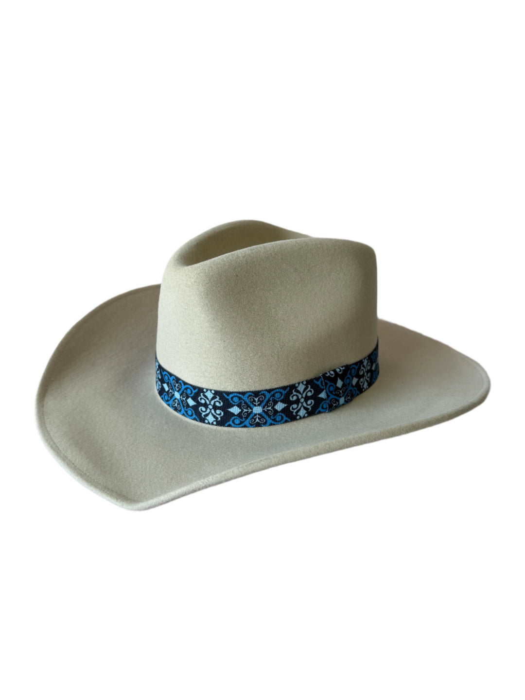 Boho Stretch Hat Band - Blue Smoke