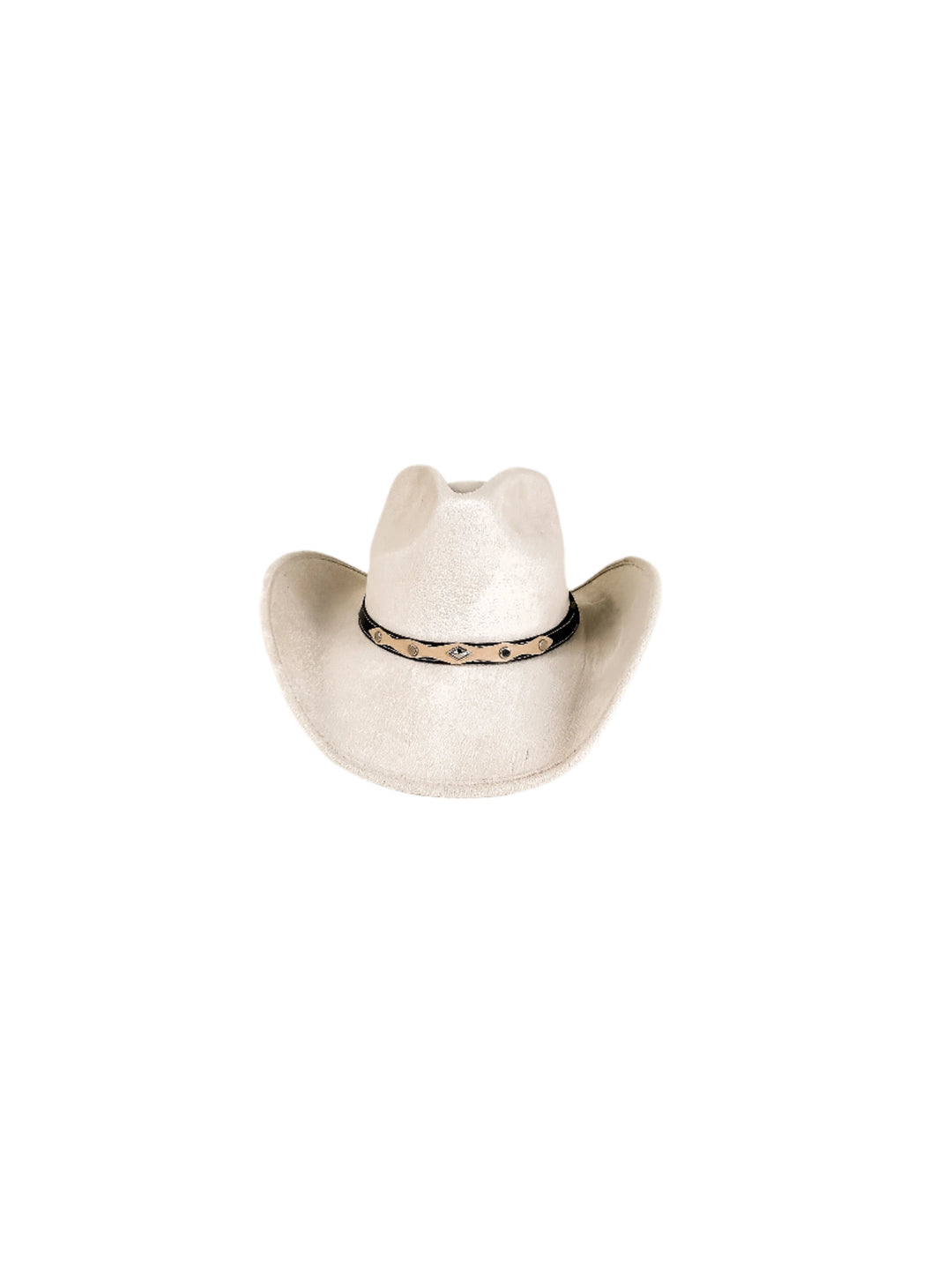 Santa Fe Vegan Suede Cowboy Rancher Hat- Ivory