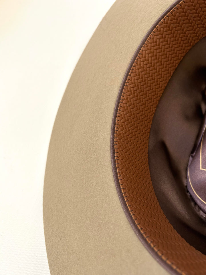 Emery Merino Wool Teardrop Rancher Hat - Cappuccino