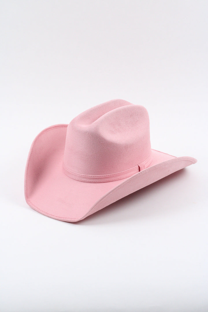 Texana Vegan Suede Cowboy Hat Classic - Blush Pink