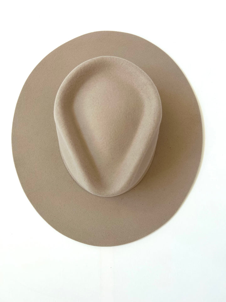 Emery Merino Wool Teardrop Rancher Hat - Desert Sand
