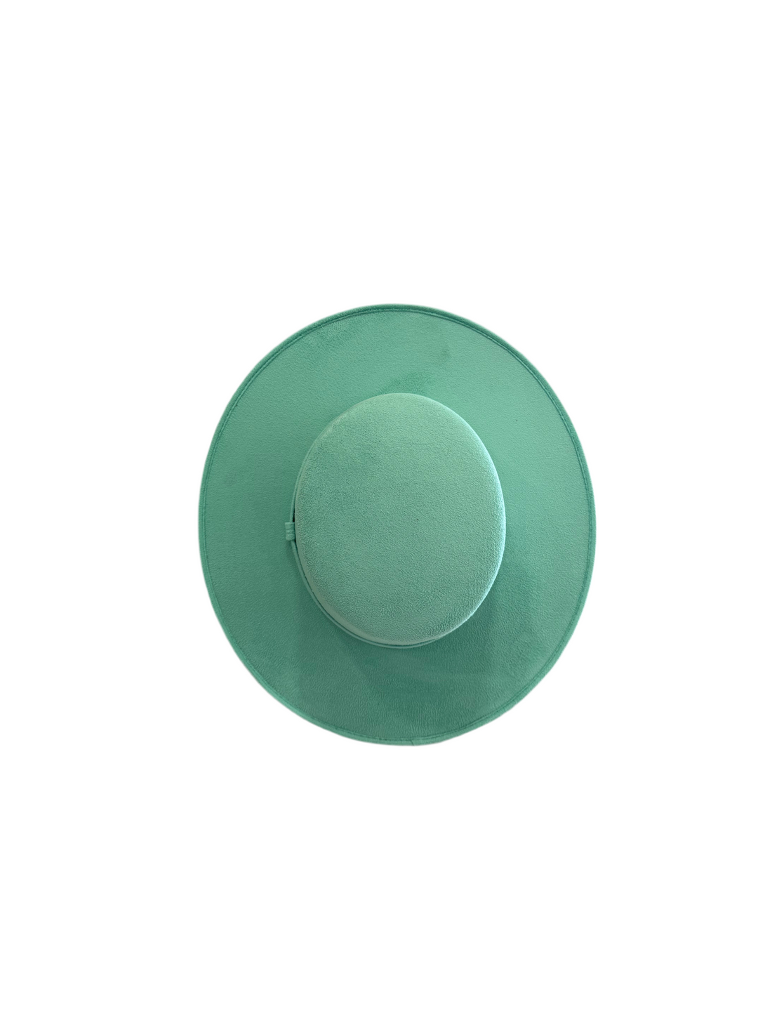 Vegan Suede Flat Top Hat-  Mint
