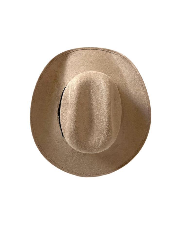 Kids Vegan Suede Austin Hat - Sand