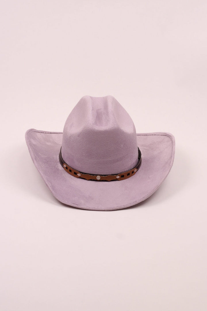 Texana Vegan Suede Cowboy Hat - Lavender