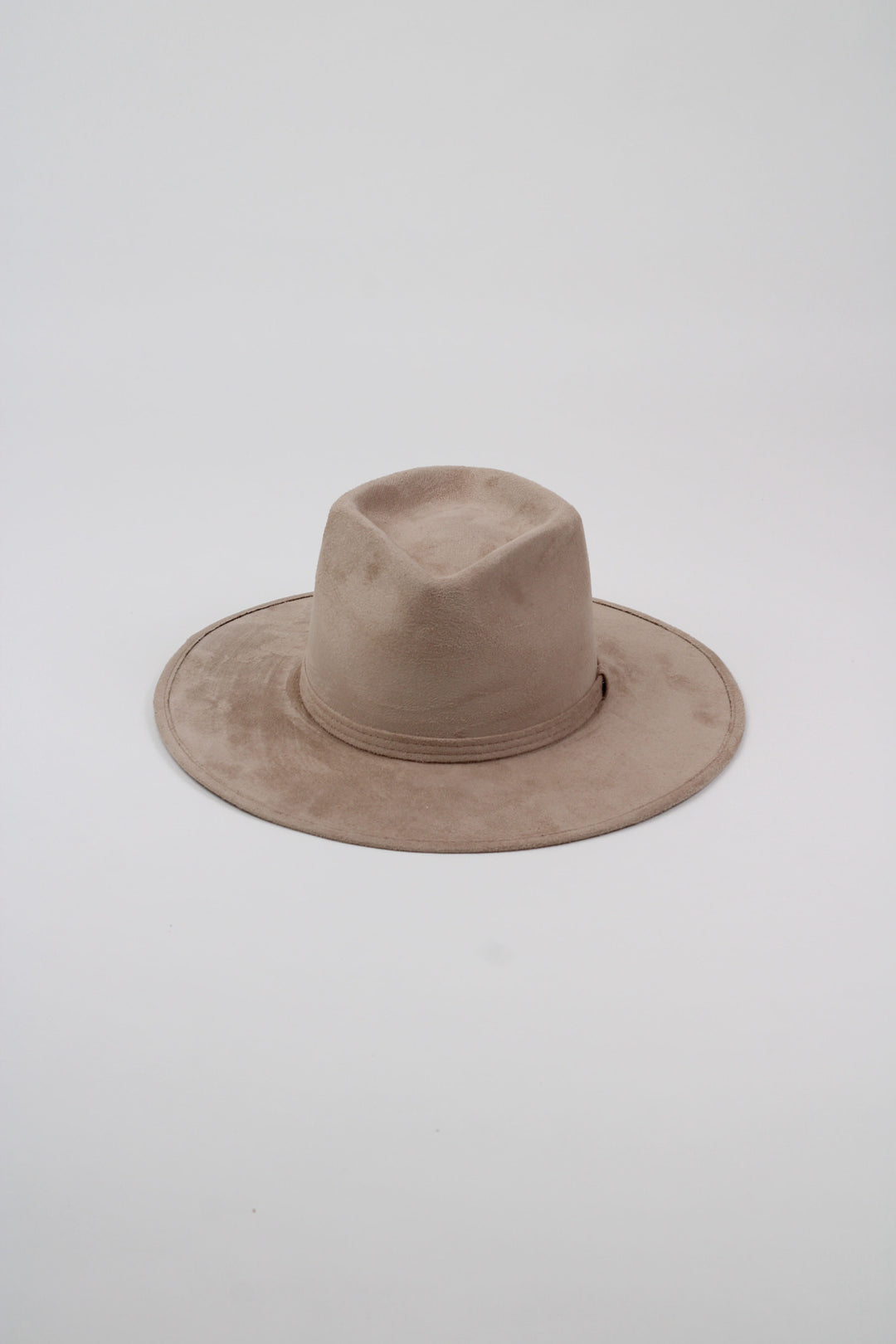 Vegan Suede Diamond Hat - Flat Brim - Sand