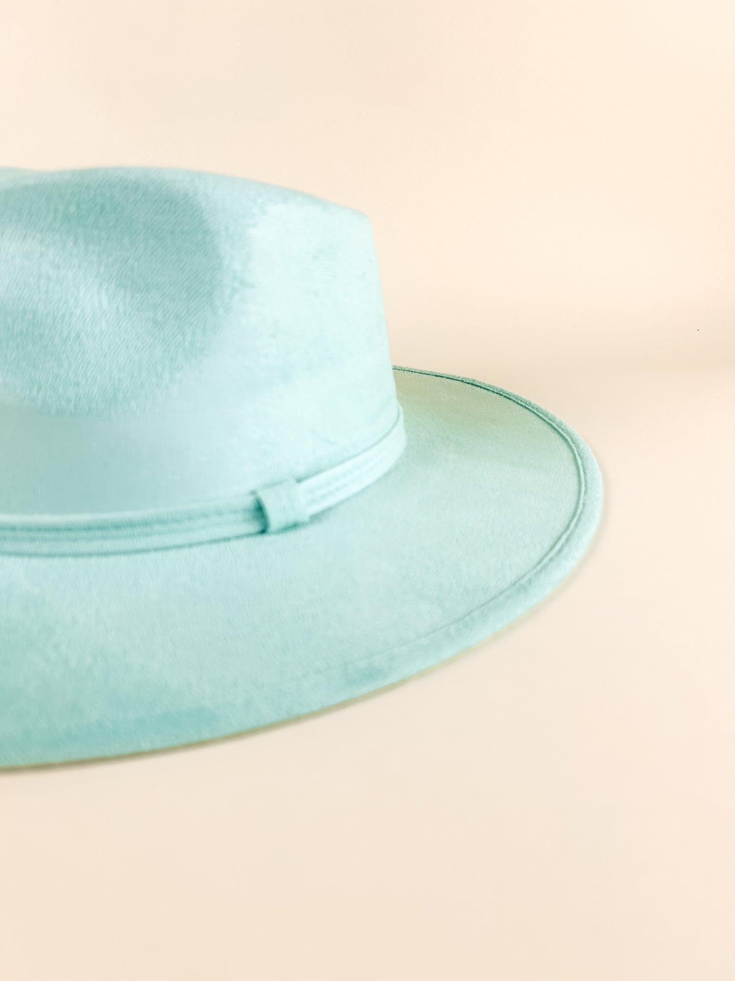 Vegan Suede Teardrop Hat- Mint