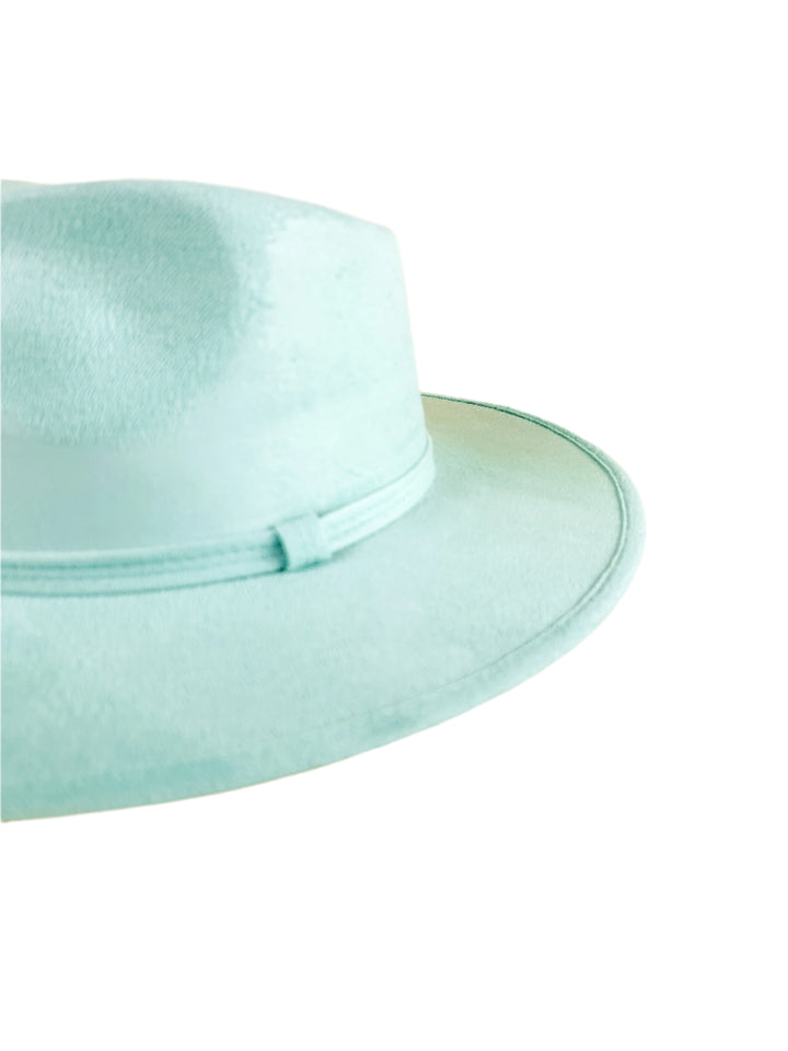 Vegan Suede Teardrop Hat - Mint