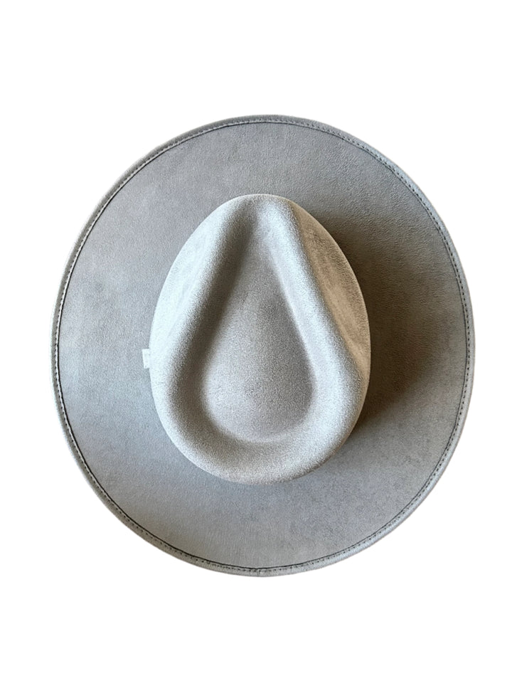 Vegan Suede Rancher Hat - Grey