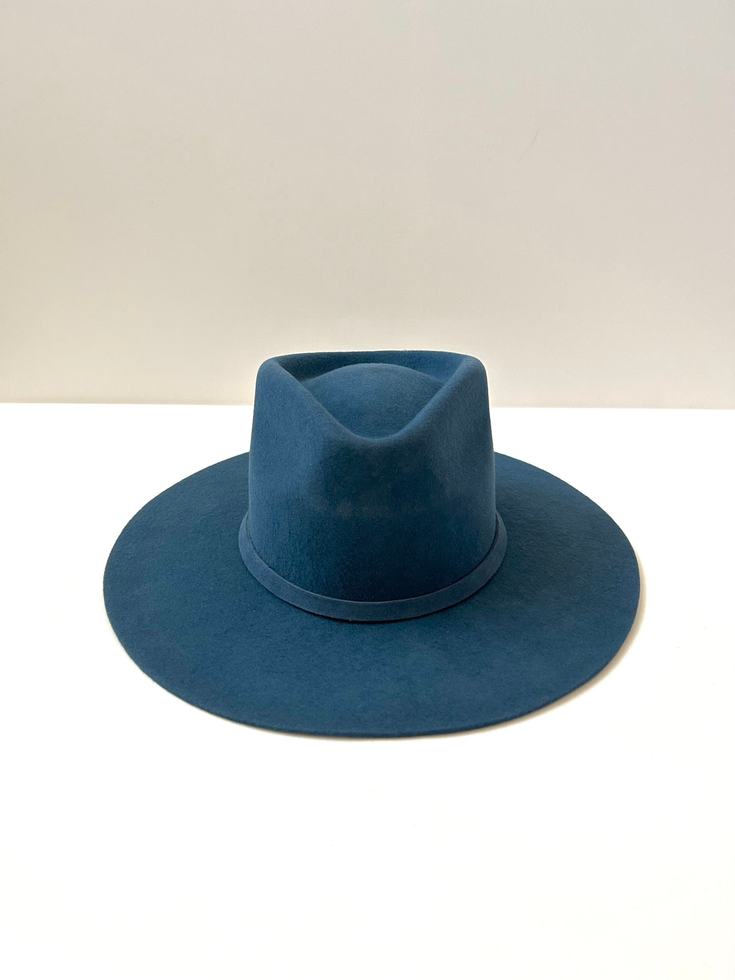Emery Merino Wool Teardrop Rancher Hat - Peacock Blue