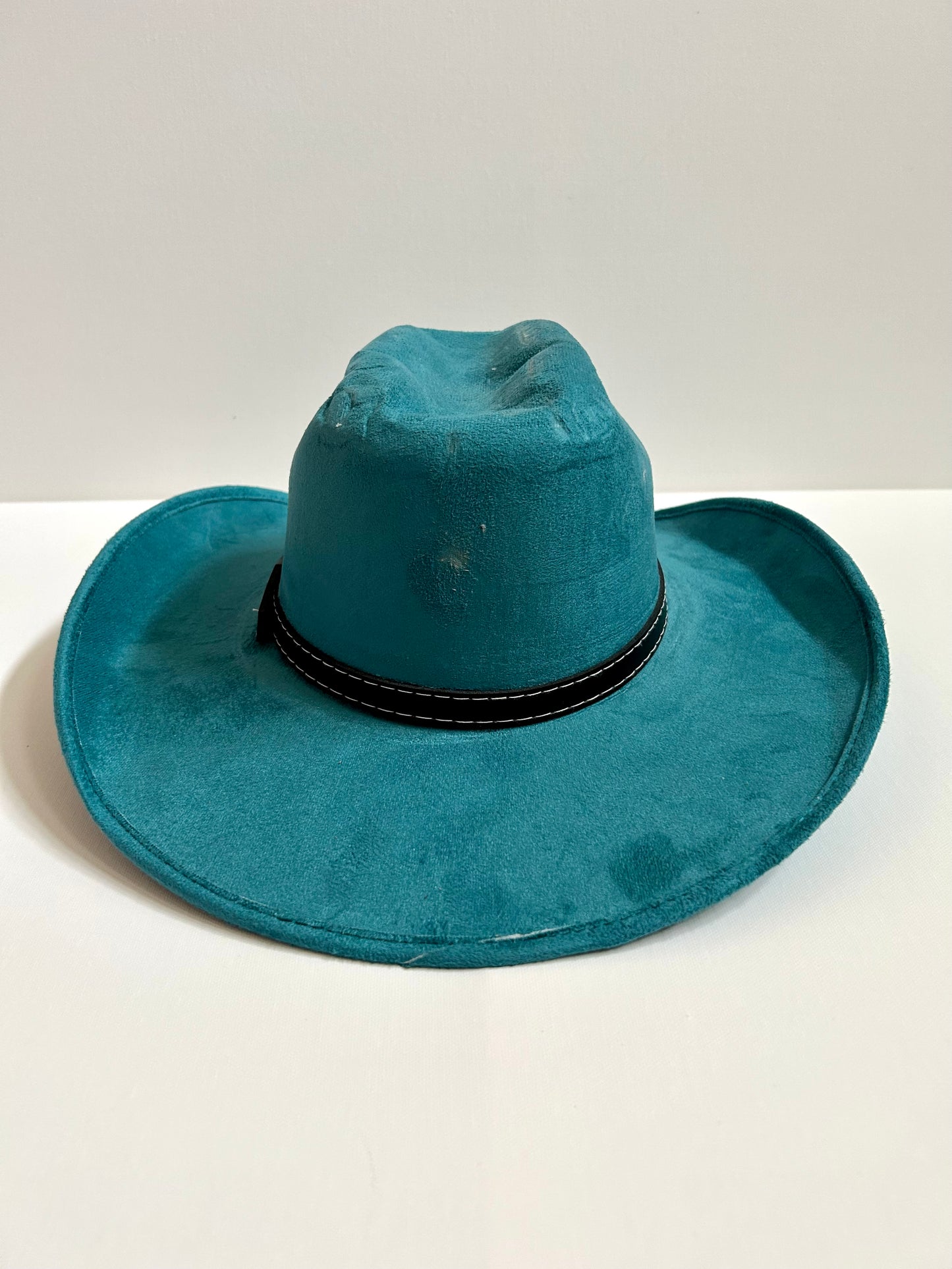 Imperfect Vegan Suede Hat - Austin - Teal Blue 1