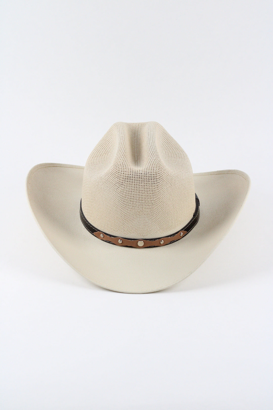 Luckenbach Cattlemen Mesh Top Structured Cowboy Hat - Ivory