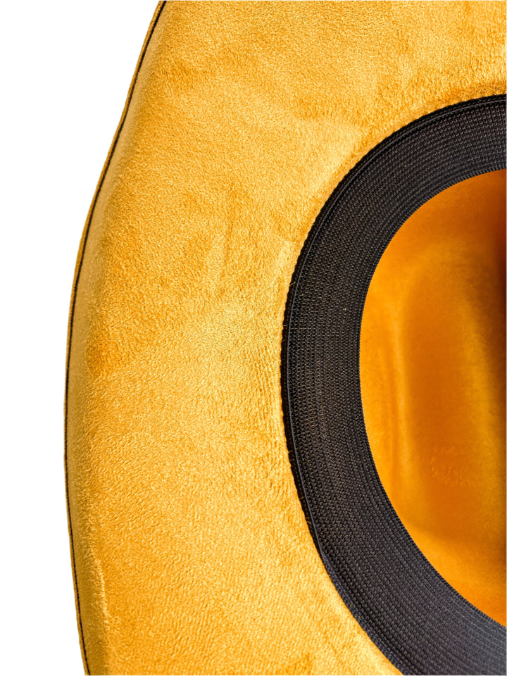 Austin Vegan Suede Cowboy Hat- Mustard Yellow