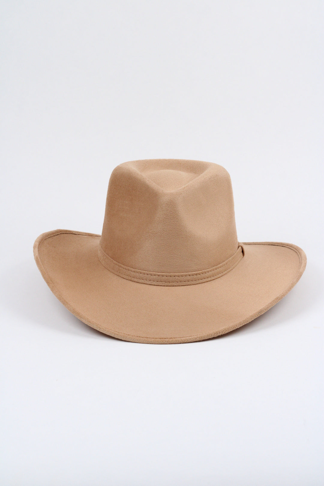 Amarillo Vegan Suede Cowboy Rancher Hat- Cappuccino