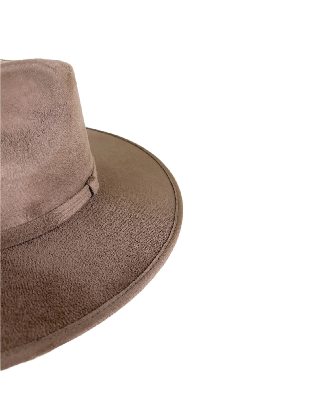 Vegan Suede Teardrop Hat - Mocha