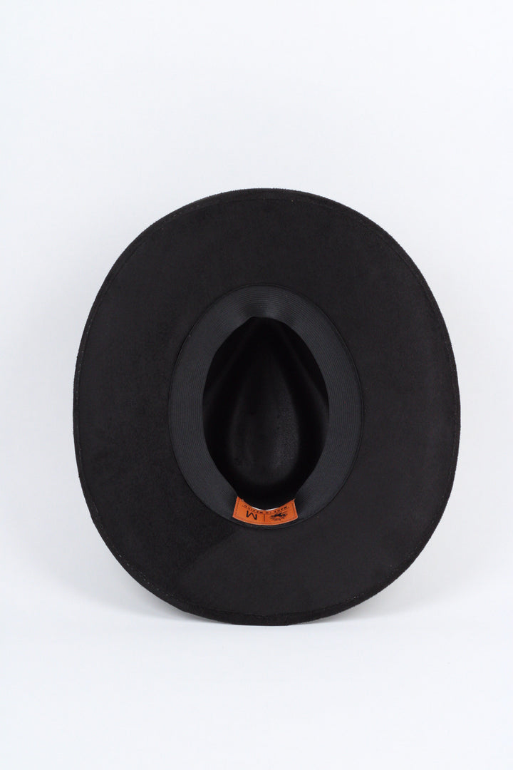 Amarillo Vegan Suede Cowboy Rancher Hat- Black