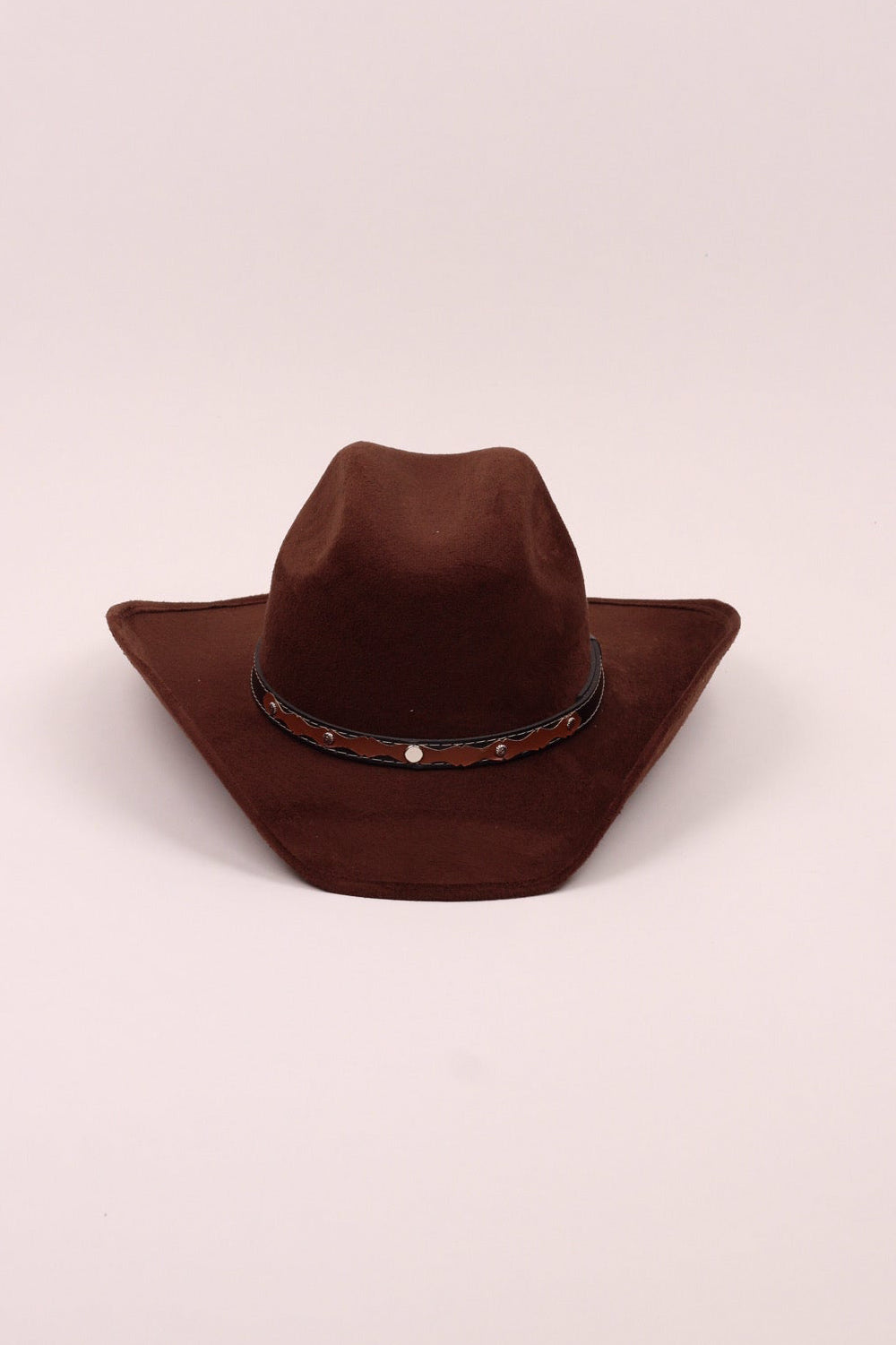 Austin Vegan Suede Cowboy Hat- Chocolate Brown
