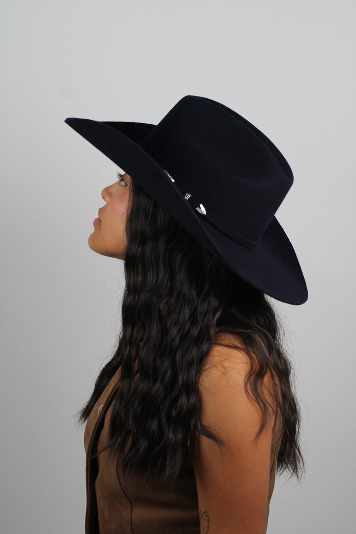 Risen West - Mustang Premium Wool Felt Hat - Navy