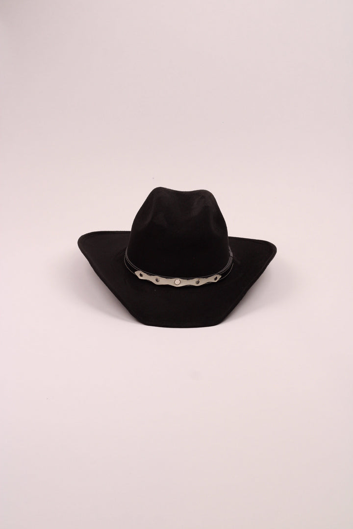 Kids Vegan Suede Austin Hat - Black