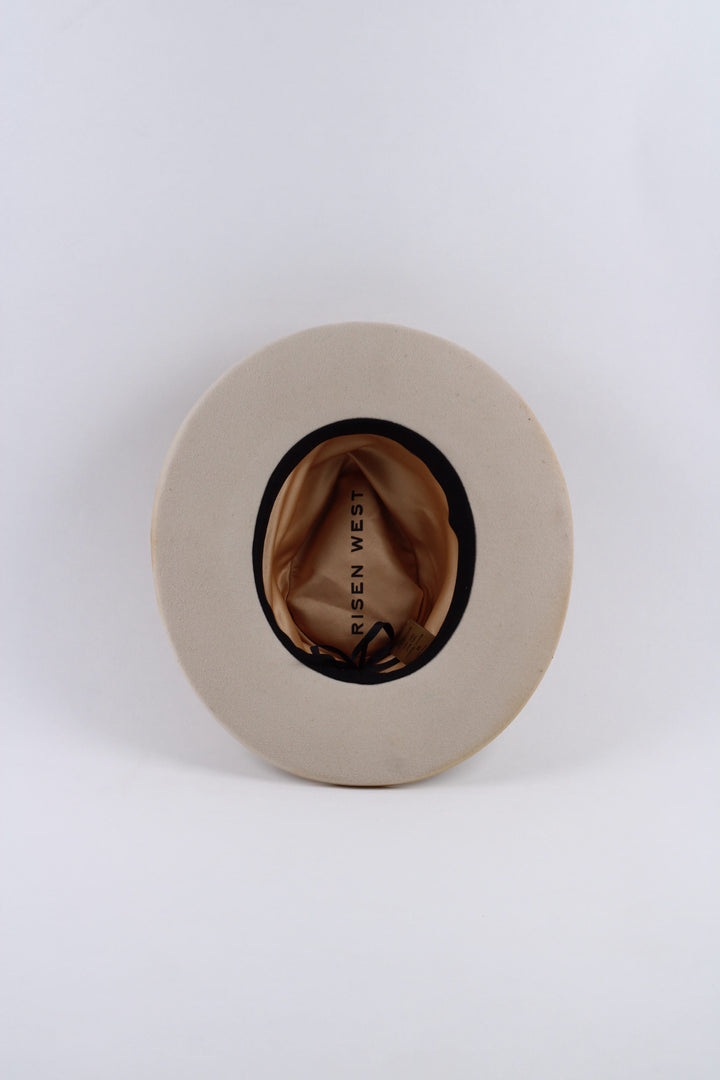 Risen West - Calloway Vintage Pencil Brim Rancher - Wool Felt - Cream