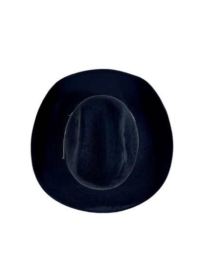 Austin Vegan Suede Cowboy Hat- Black