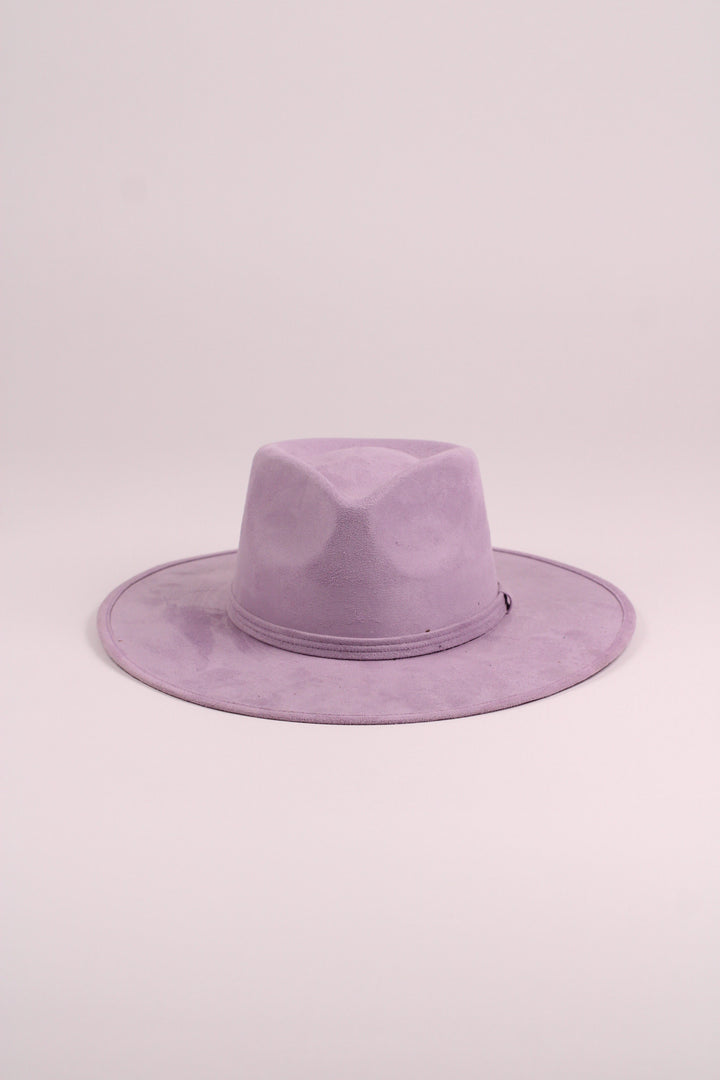 Vegan Suede Teardrop Hat - Lavender