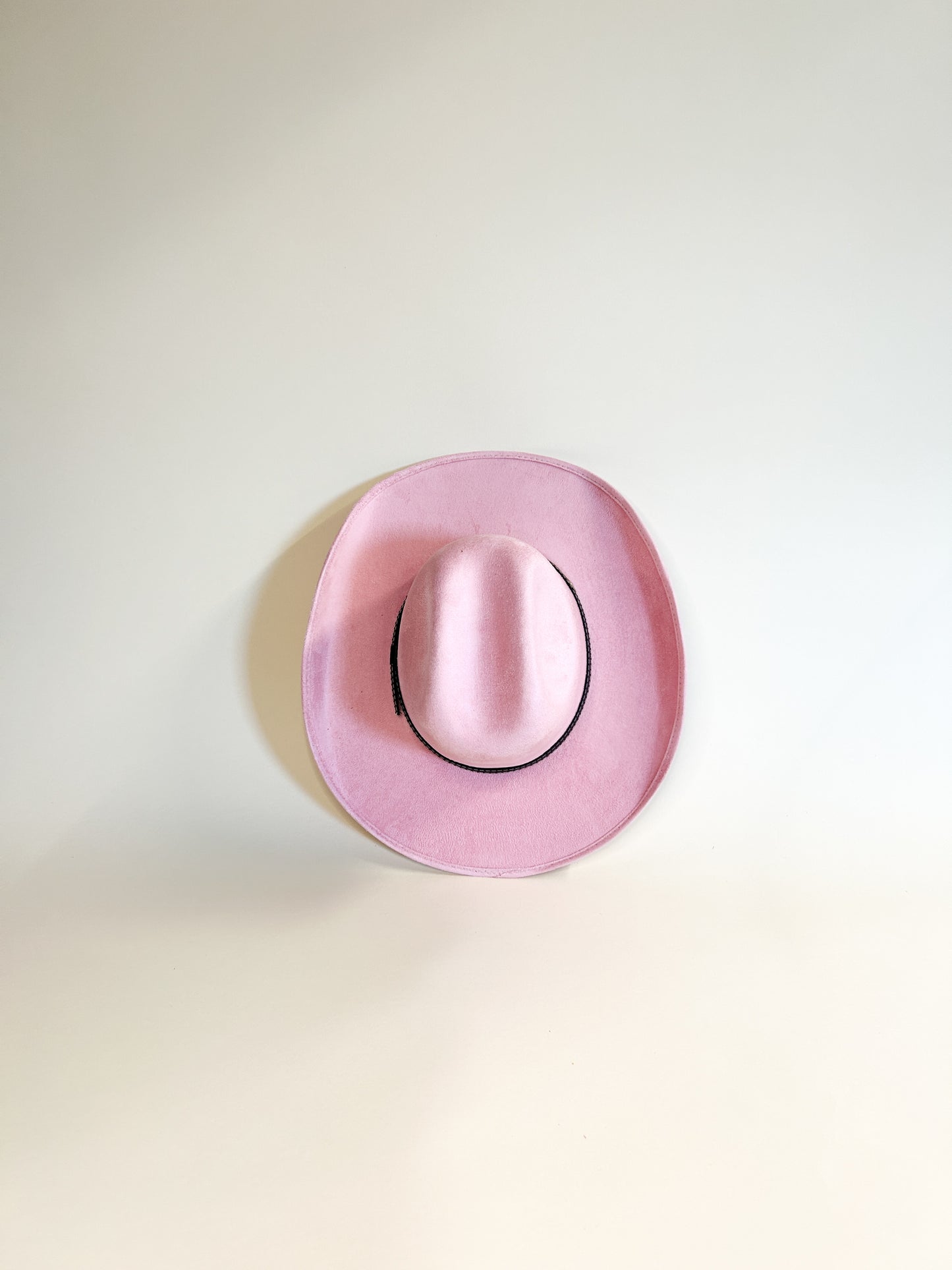 Austin Vegan Suede Cowboy Hat- Blush Pink