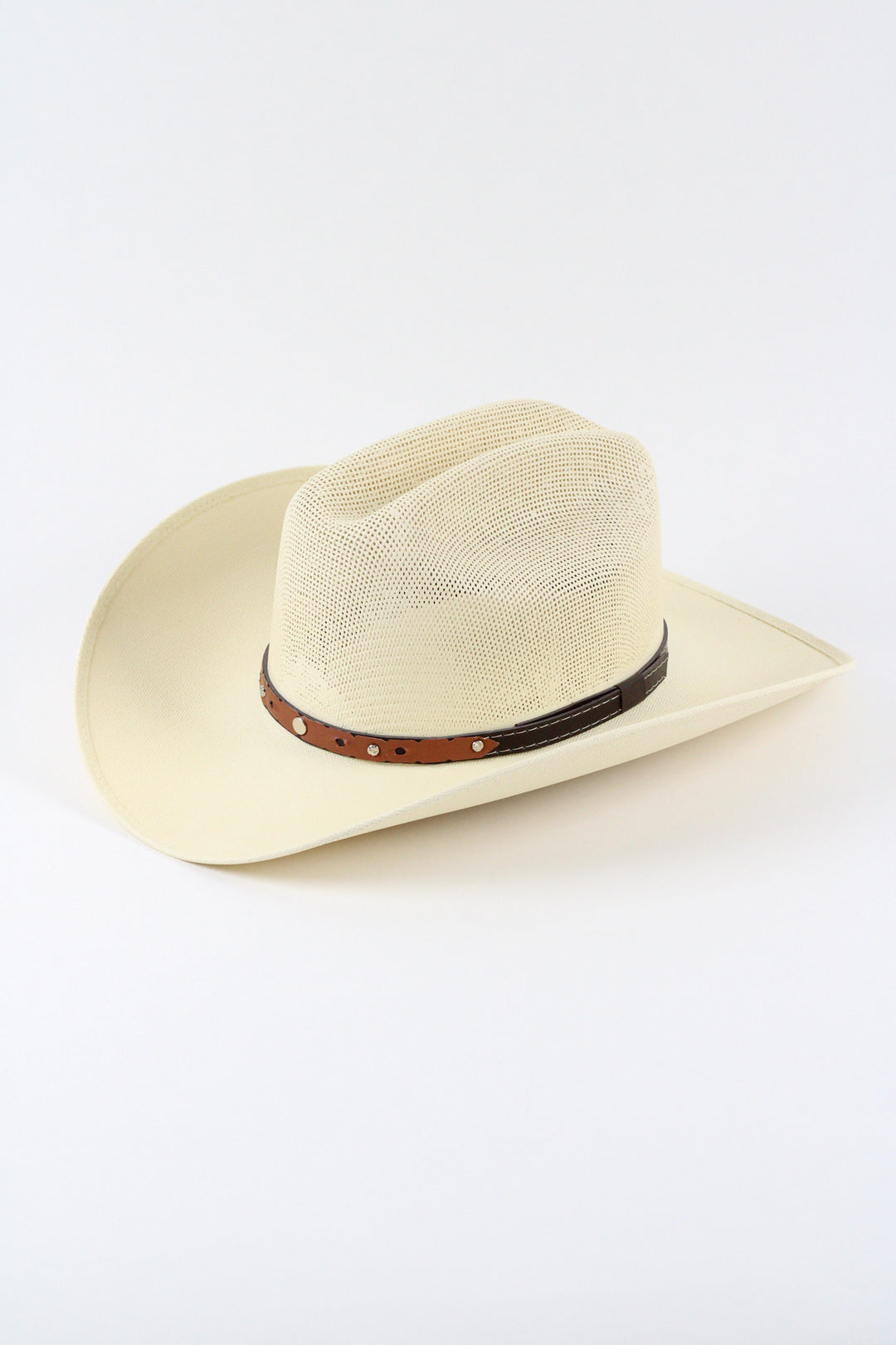 Luckenbach Cattlemen Mesh Top Structured Cowboy Hat - Natural