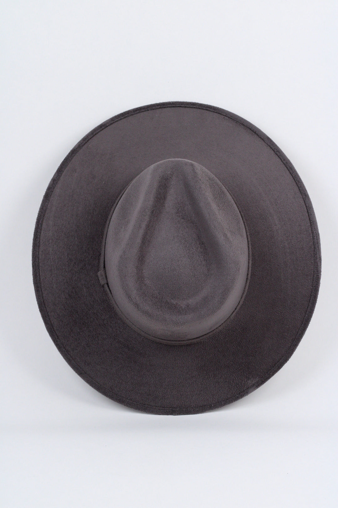 Vegan Suede Rancher Hat - Charcoal Grey
