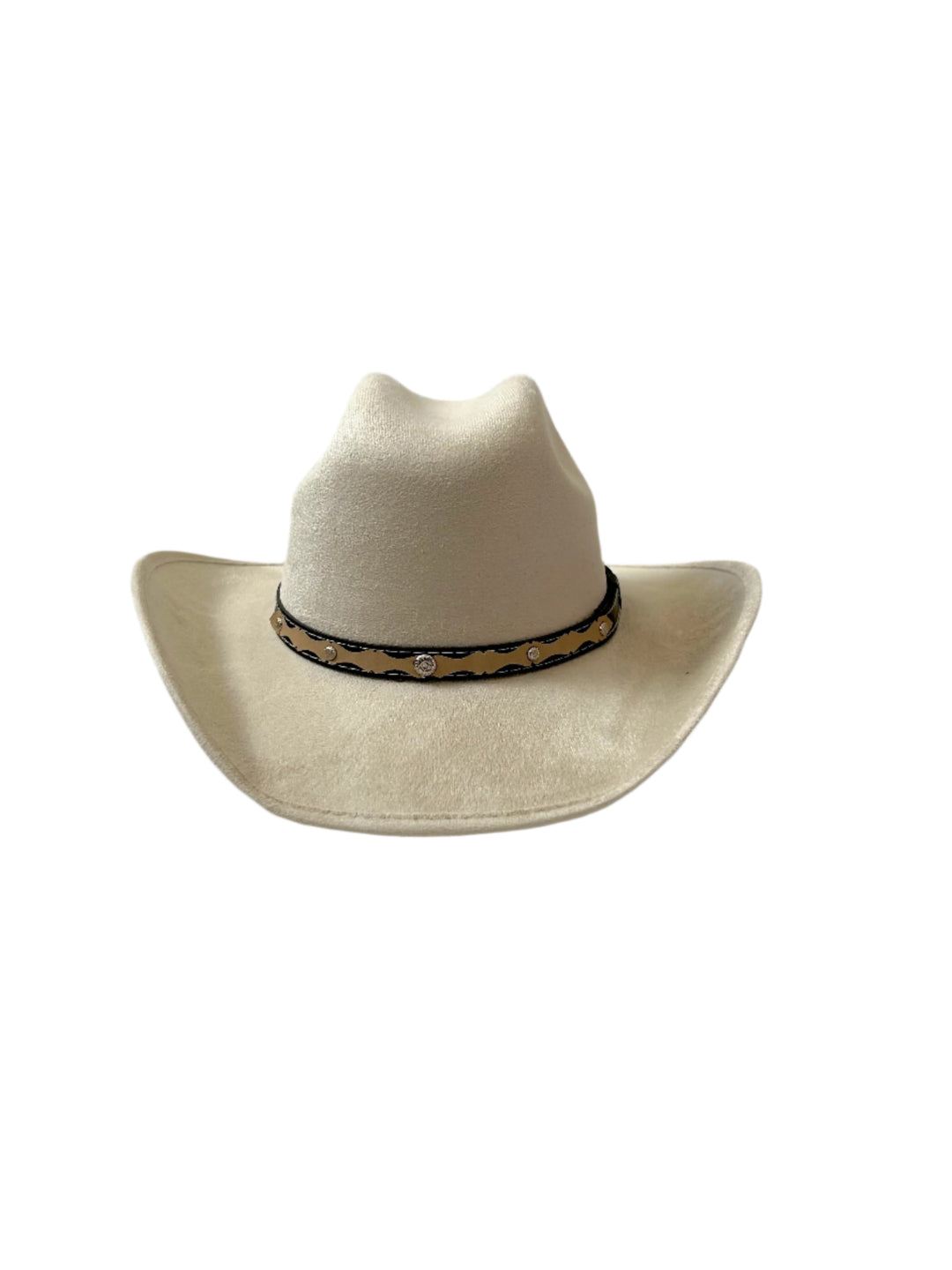 Kids Vegan Suede Austin Hat - Ivory