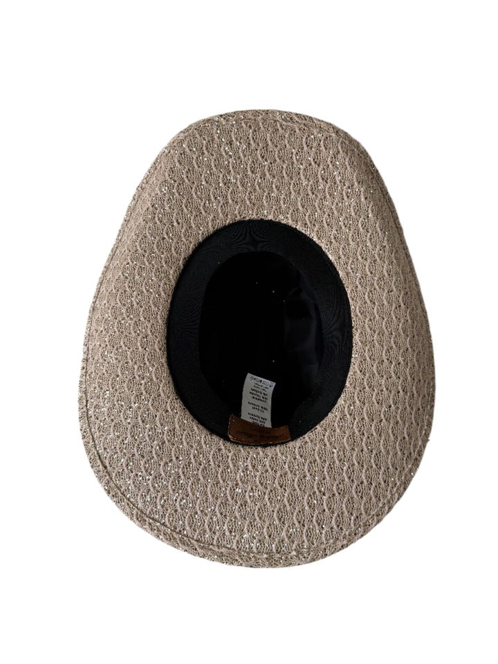 Western Cowboy Glitter Hat- Gold Scallop Textured