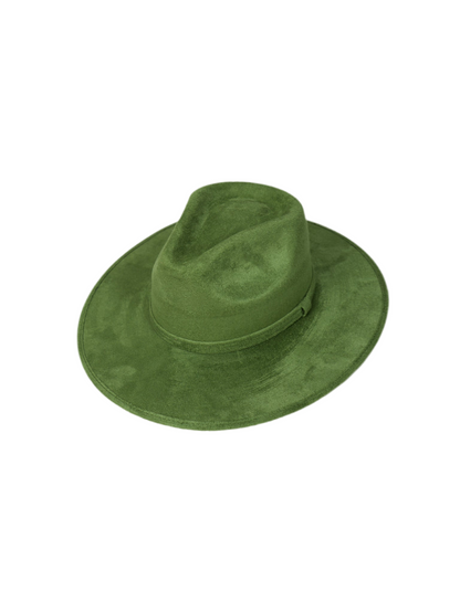 Vegan Suede Rancher Hat - Sage