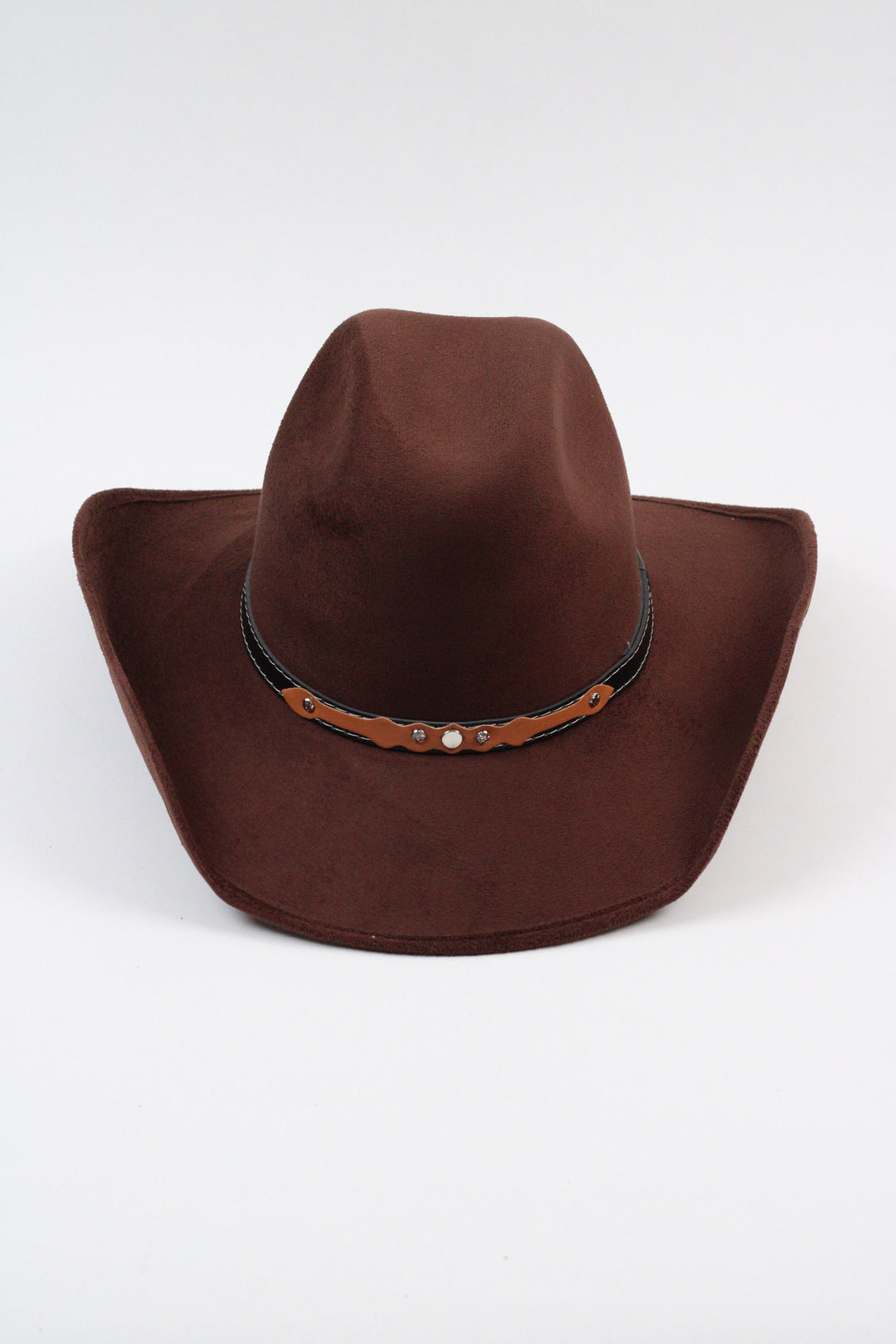 Austin Vegan Suede Cowboy Hat- Chocolate Brown