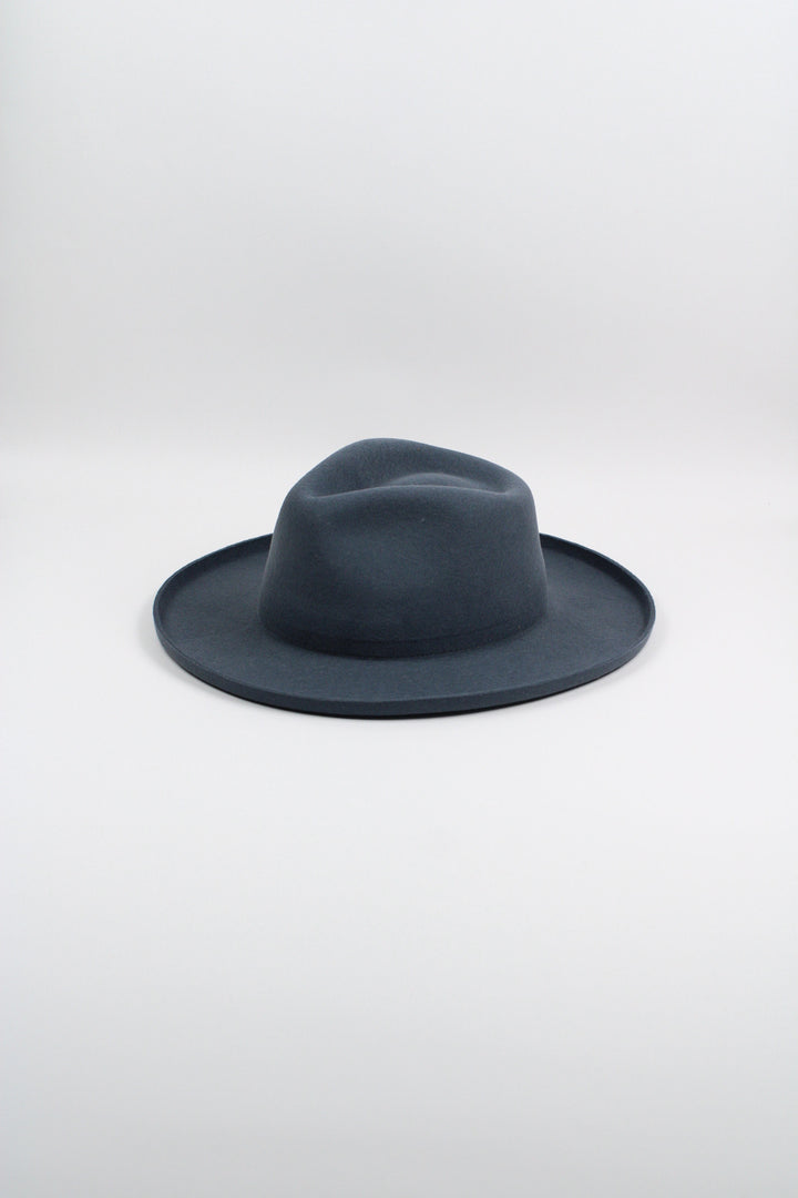 Risen West - Tucson Pencil Brim Rancher - Wool Felt - Stone Blue