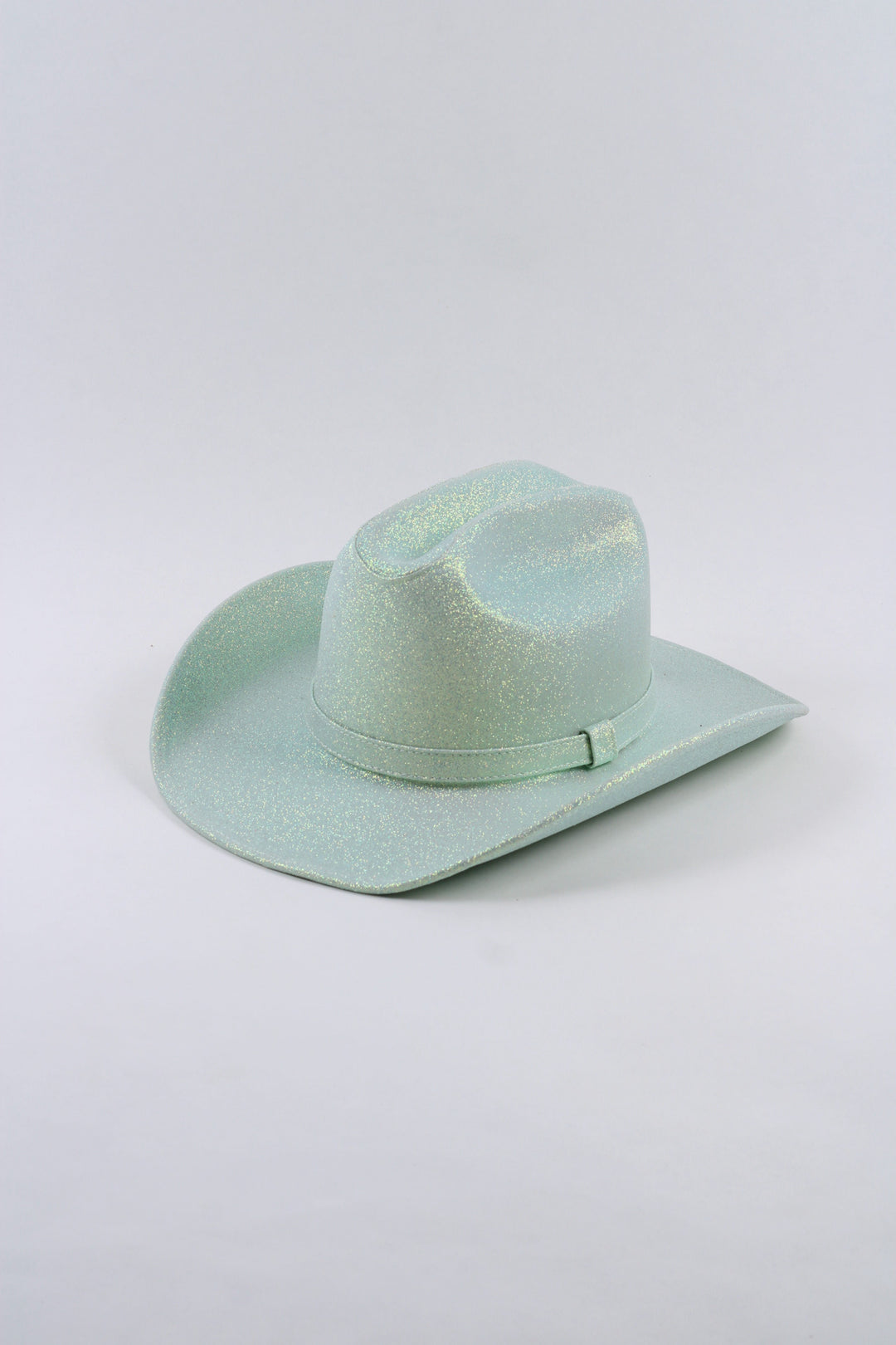 Western Cowboy Glitter Hat- Mint