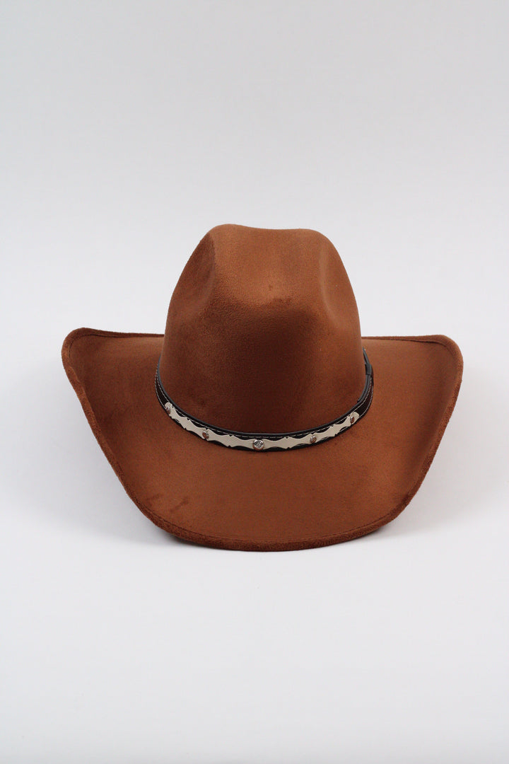 Austin Vegan Suede Cowboy Hat- Caramel