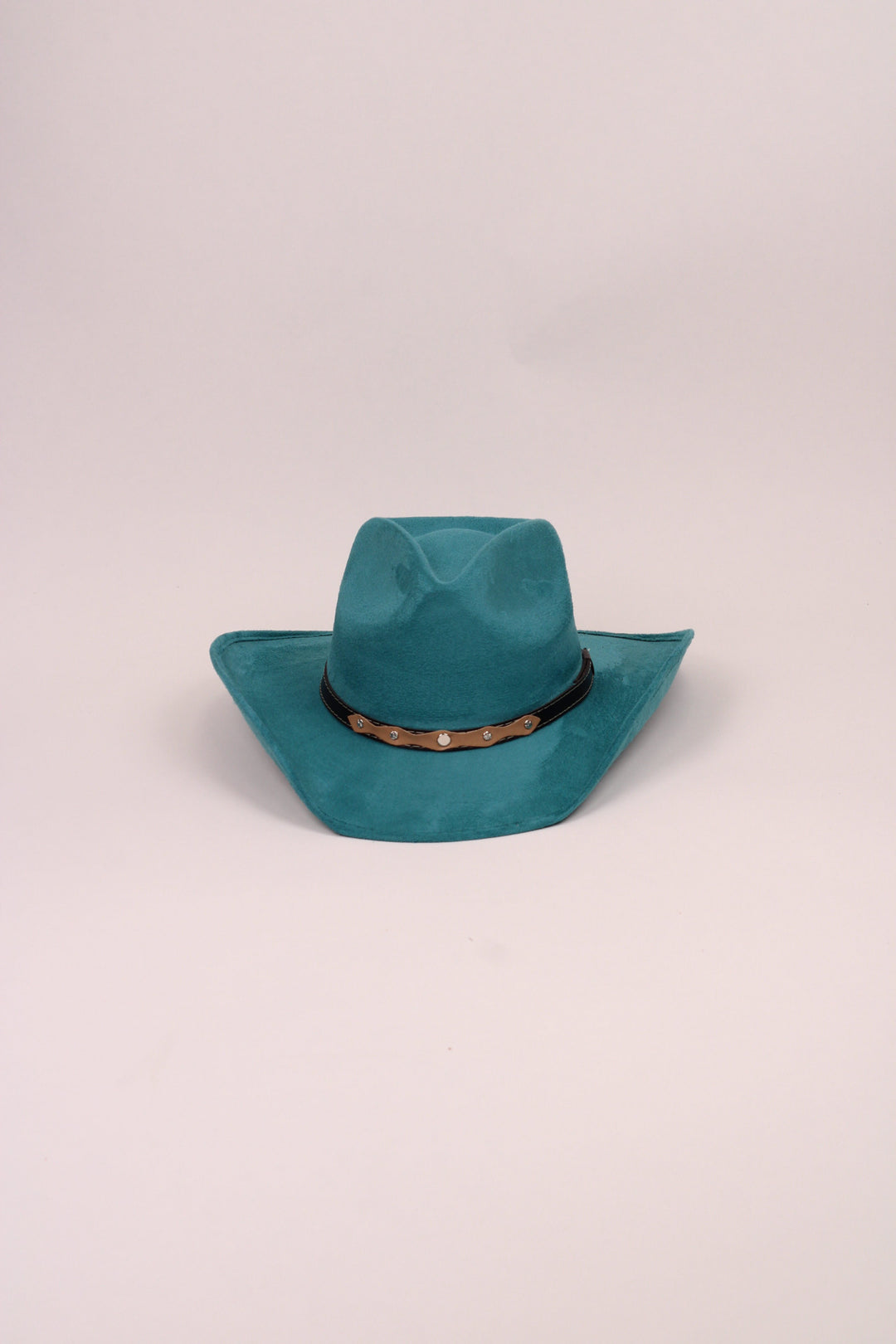 Santa Fe Vegan Suede Cowboy Rancher Hat- turquoise
