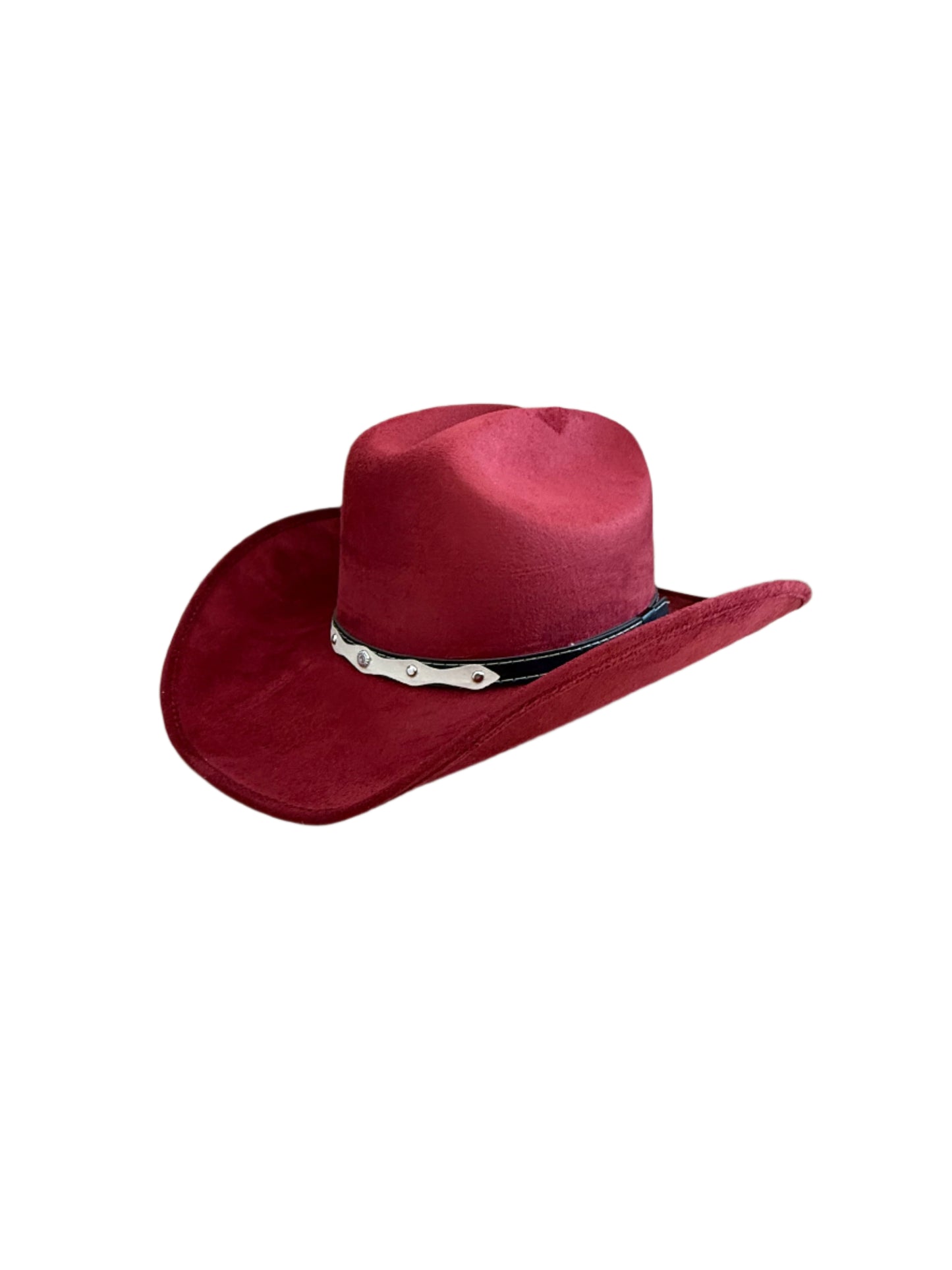 Texana Vegan Suede Cowboy Hat- Burgundy