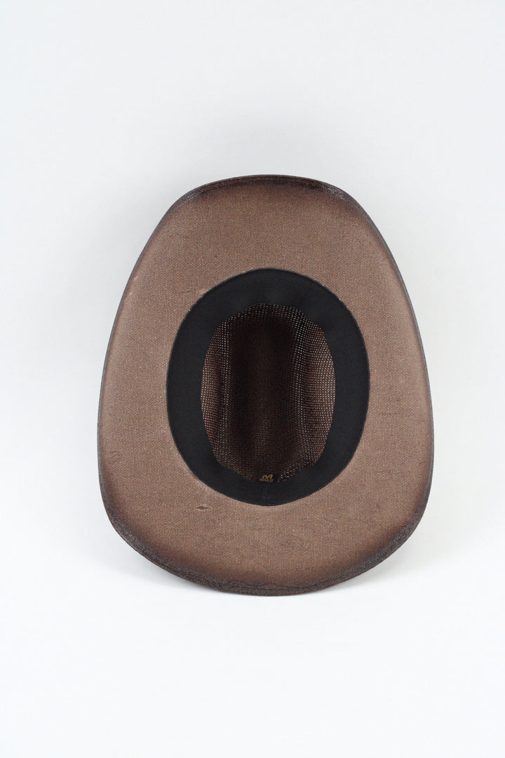 Kids Bullrider Mesh Top Structured Cowboy Hat - Brown
