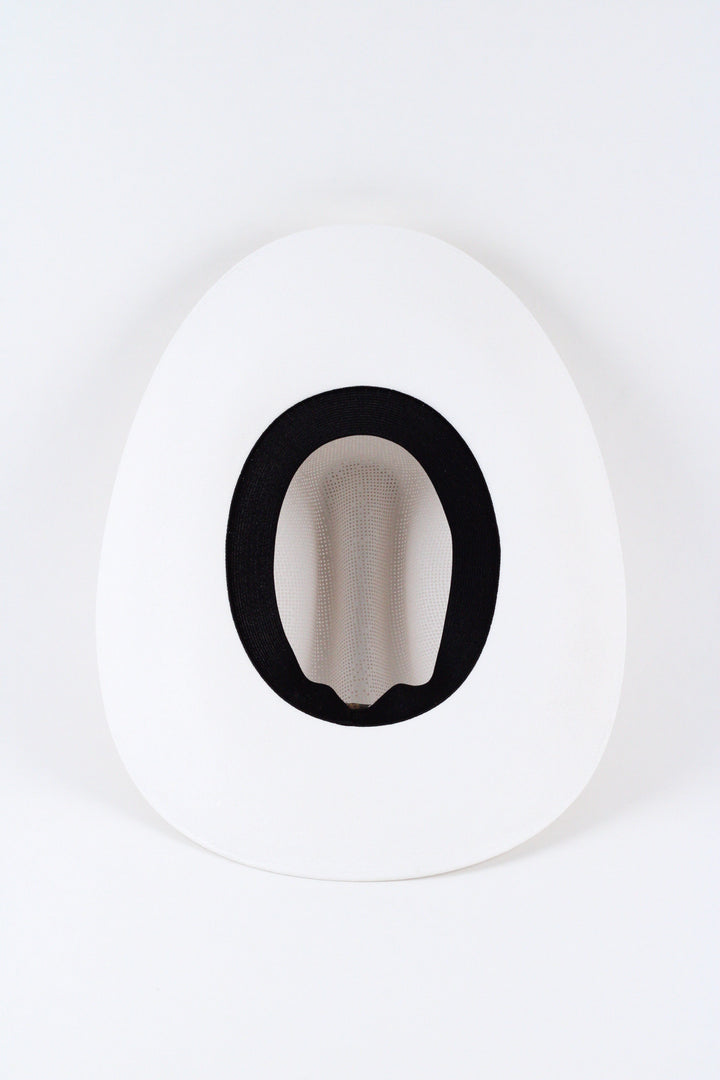 Luckenbach Cattlemen Mesh Top Structured Cowboy Hat - White
