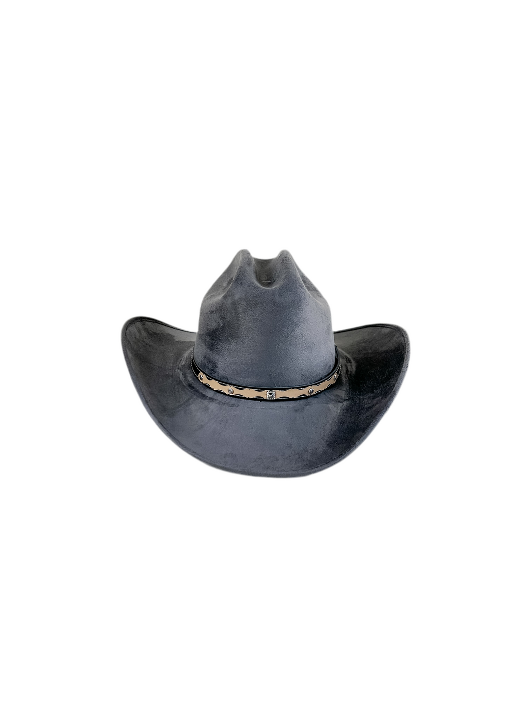 Texana Vegan Suede Cowboy Hat - Charcoal