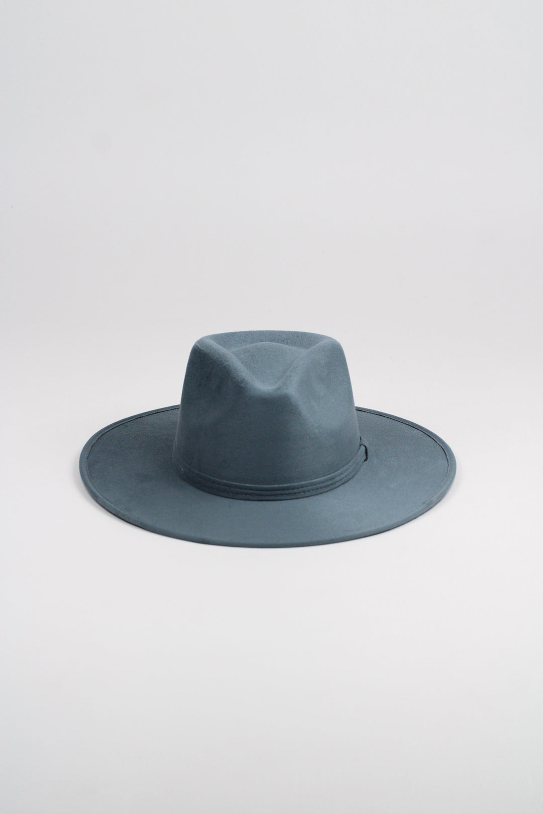 Vegan Suede Rancher Hat - Peacock Blue